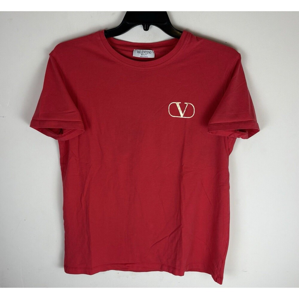 Valentino Beauty Graphic T-Shirt / Red / Gold / Size Small / Uniform